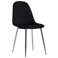 STUHL-SET POLAR - Schwarz, Design, Textil/Metall (45/90/52cm) - Livetastic