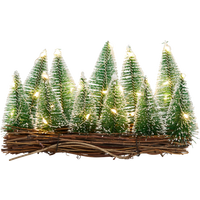 LED-Dekoleuchte Artus inkl. Batterien - Braun/Grün, Konventionell, Holz/Kunststoff (22/7/12cm)