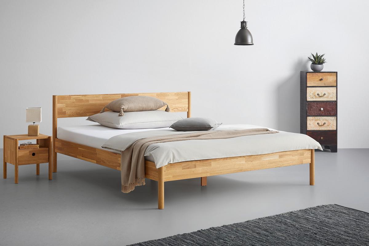 Bett Waden Eichefarben ca. 160x200cm - Eichefarben, KONVENTIONELL, Holzwerkstoff (167.3/85/208cm) - Zandiara