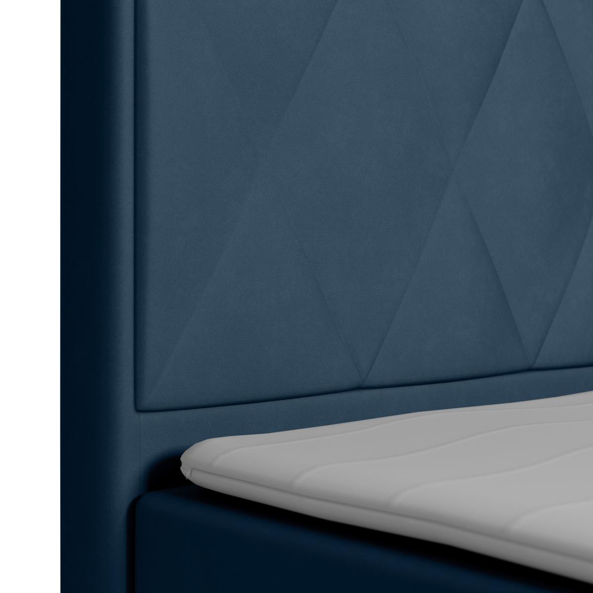 Boxspringbett Porto ca. 180x200 cm Blau - Blau, MODERN, Holz/Kunststoff (180/200cm) - MID.YOU