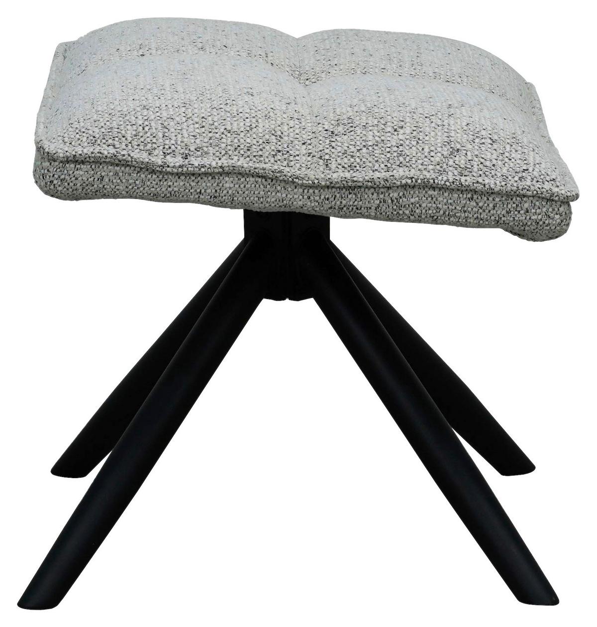 Taburet ISOLA - grej/negru, Modern, lemn/metal (50/42/43cm) - Mömax