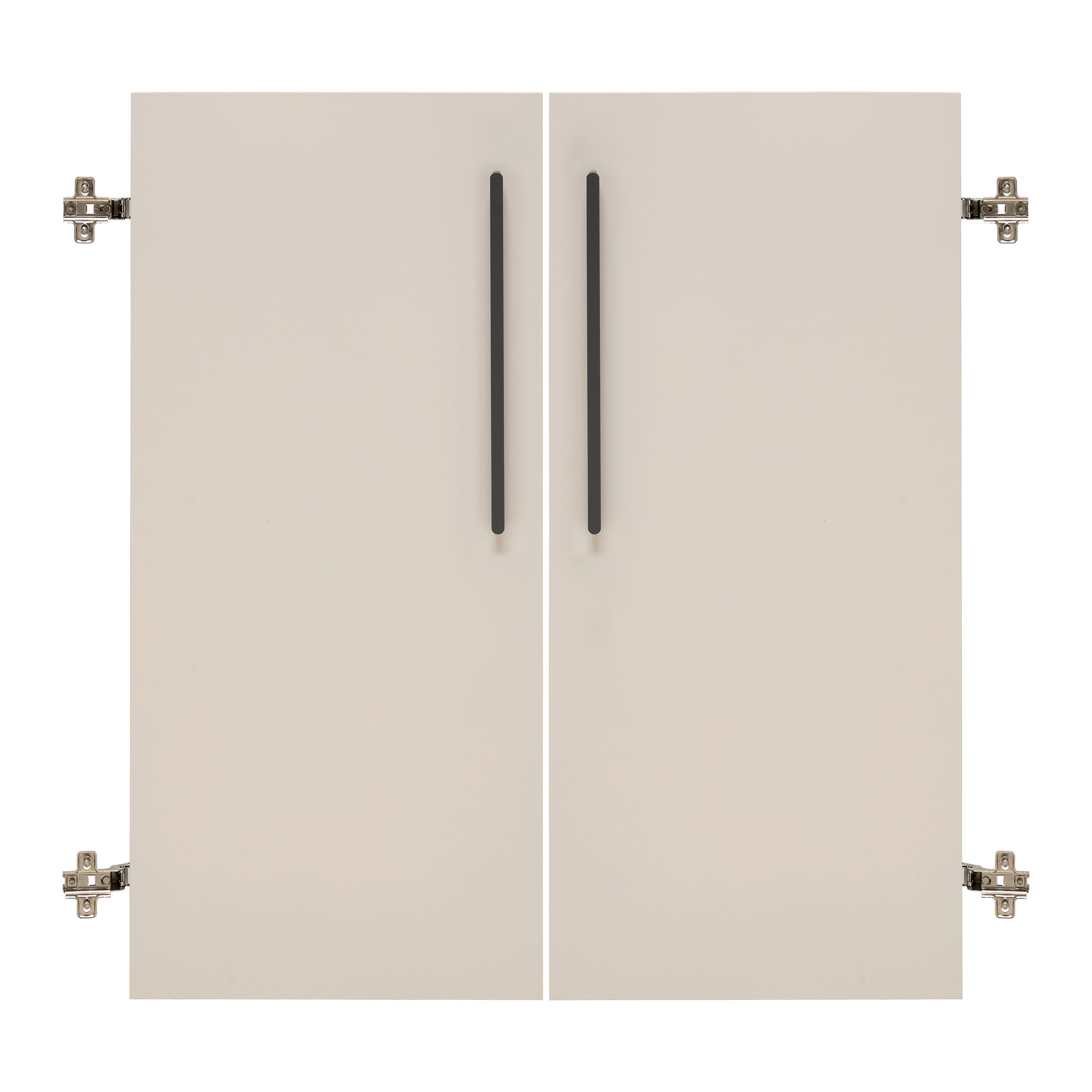 DÖRRSET MASSICCIO - champagne/antracit, Modern, metall/trämaterial (74/101cm) - Mömax