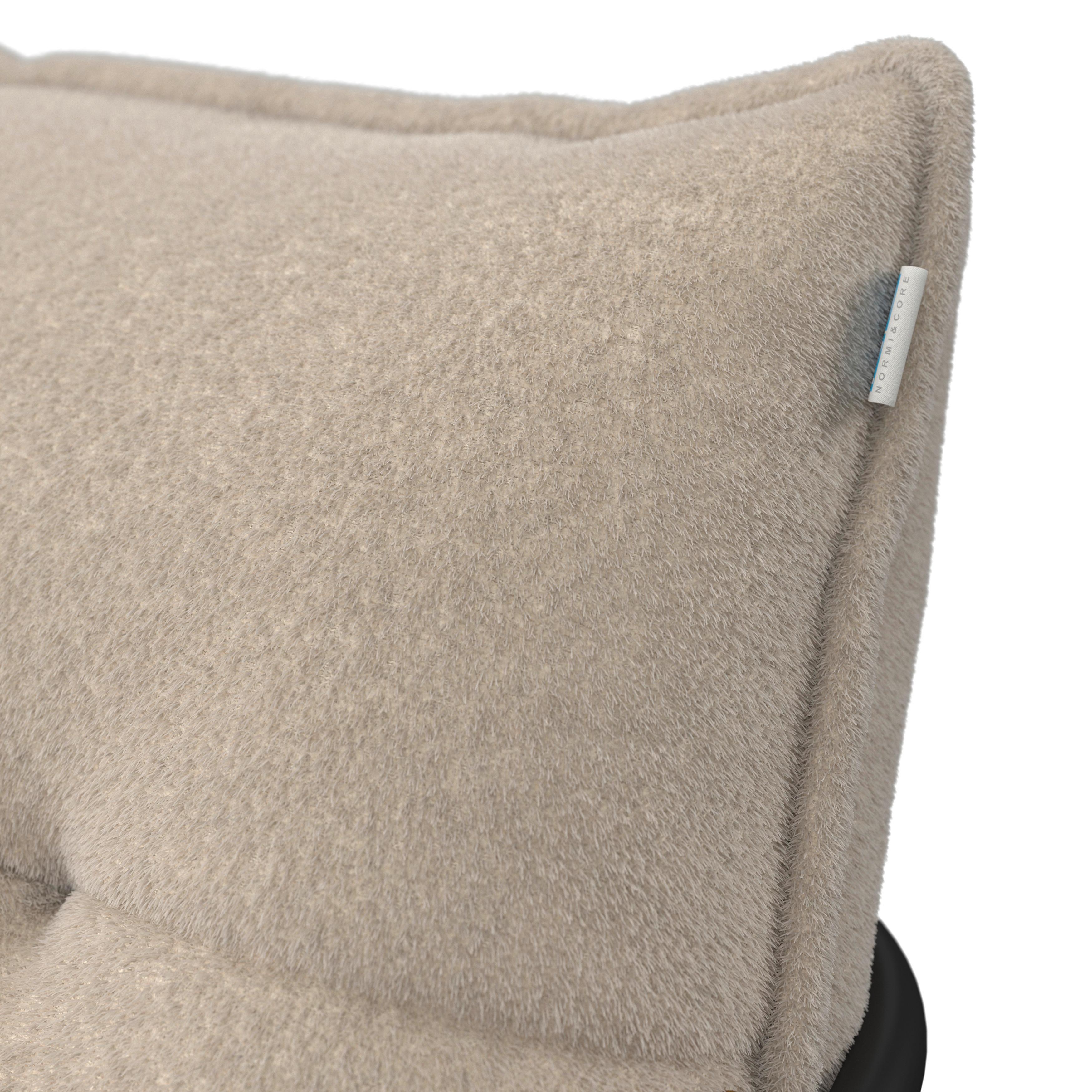 GUNGFÅTÖLJ INES - beige/svart, Modern, metall/trä (89/77/94cm) - Bessagi Home