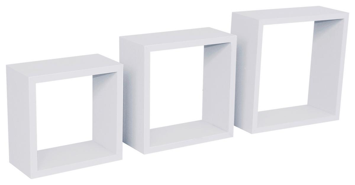 Falipolc 3 Részes Szett Fehér Simple - Modern (30-27-24/30-27-24/12cm) - Best Price