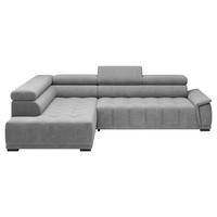 Ecksofa Blaugrau - Blaugrau/Schwarz, Modern, Kunststoff/Textil (206/283cm) - Premium Living