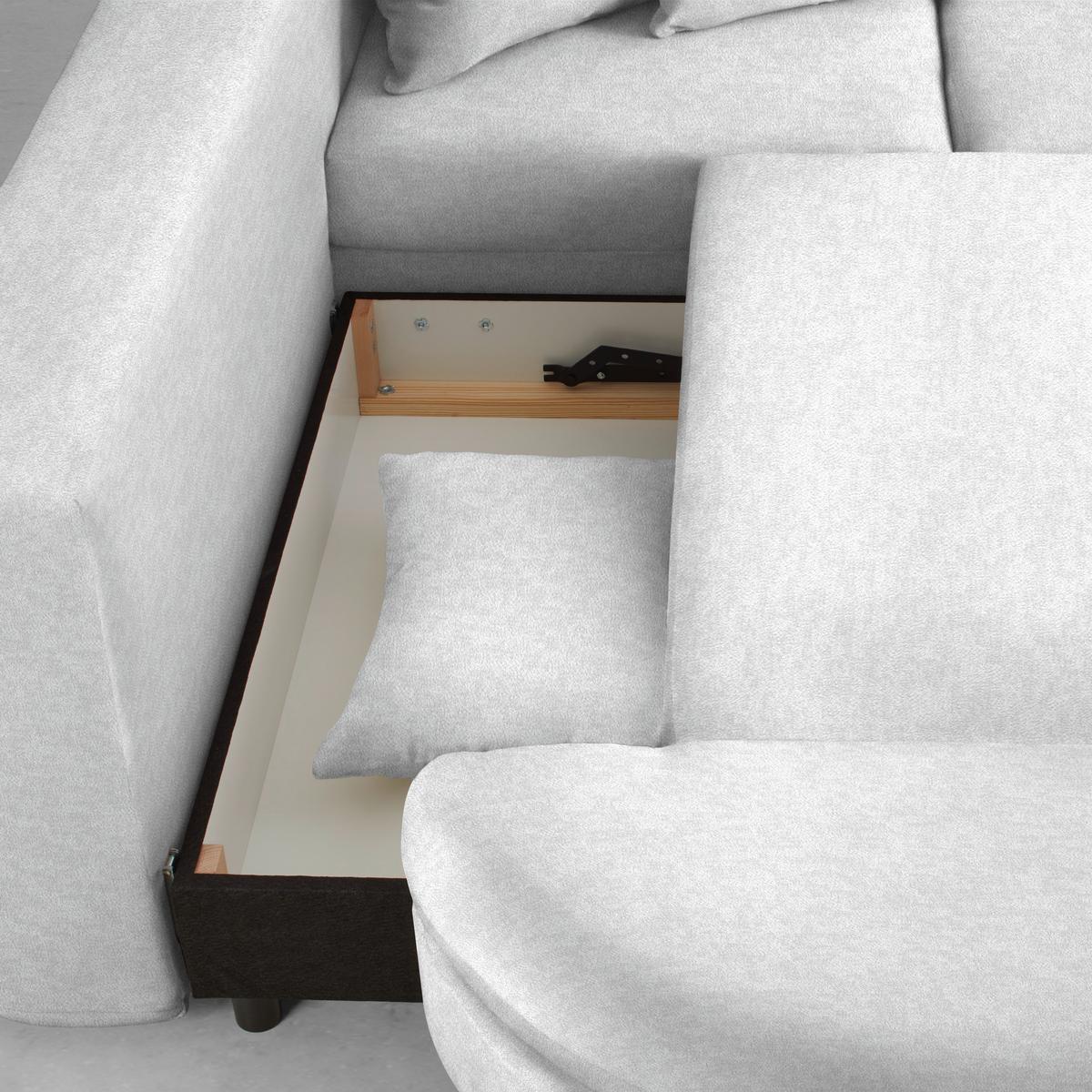 Ecksofa Axel Silberfarben - Silberfarben/Schwarz, MODERN, Textil/Metall (250/87/291cm) - Mömax