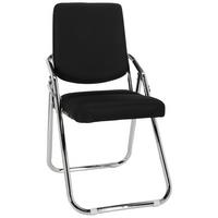 Konferenčni Stol Esto, Črna - barve kroma/črna, Basics, kovina/tekstil (46/90/40cm) - MID.YOU