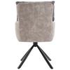 STOL MED ARMSTÖD SOPHIE - grå/svart, Modern, metall/textil (60/93/67cm) - Premium Living