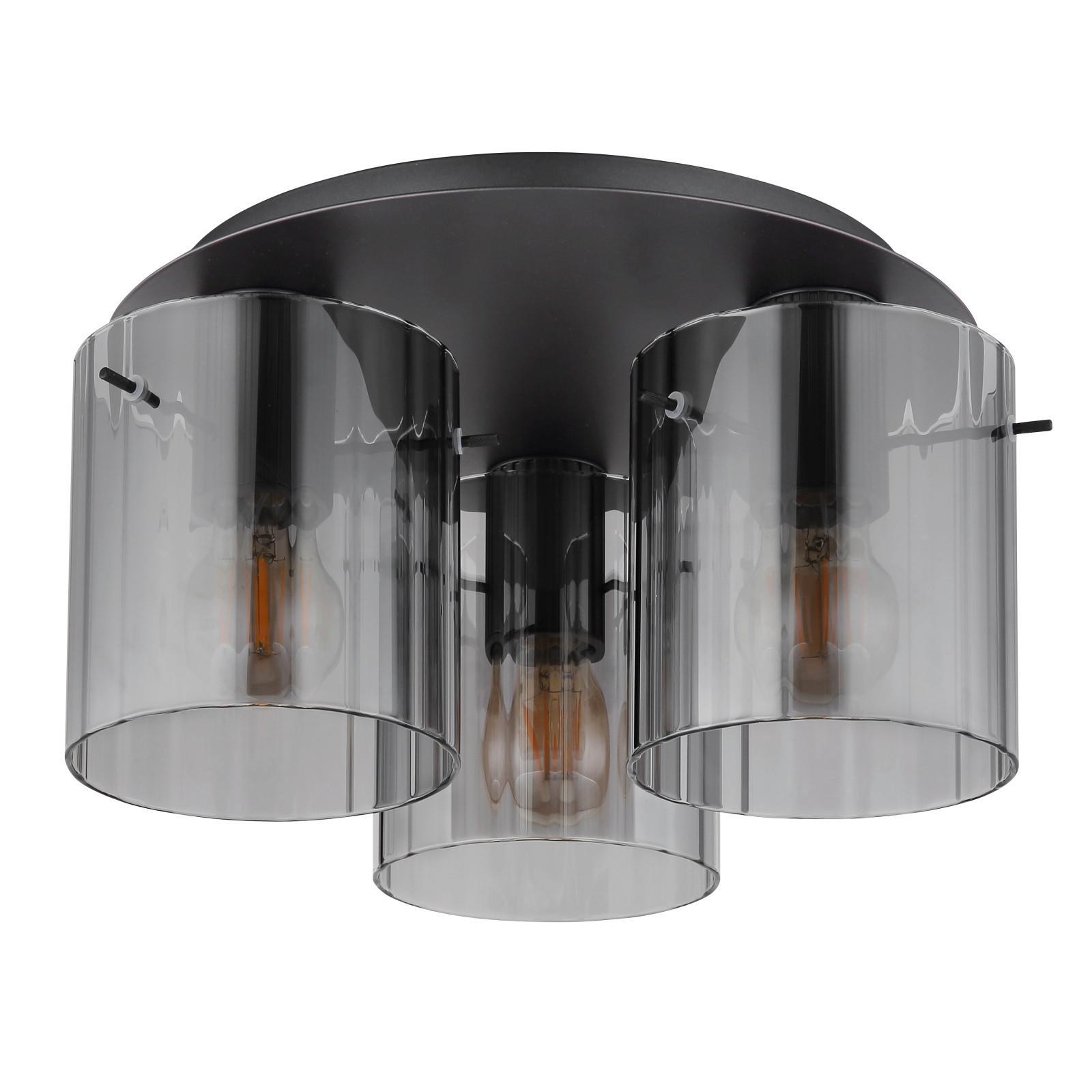 Mennyezeti Lámpa 15904-3d - sötétszürke, Basics, Üveg/fém (37/20cm) - Globo