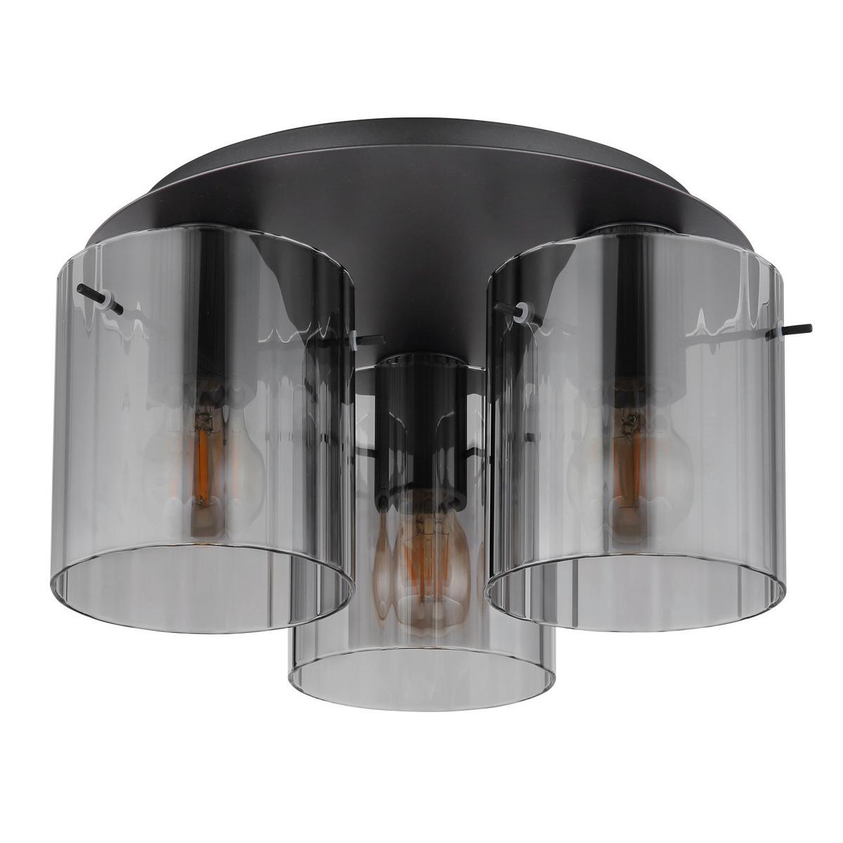 Mennyezeti Lámpa 15904-3d - sötétszürke, Basics, Üveg/fém (37/20cm) - Globo