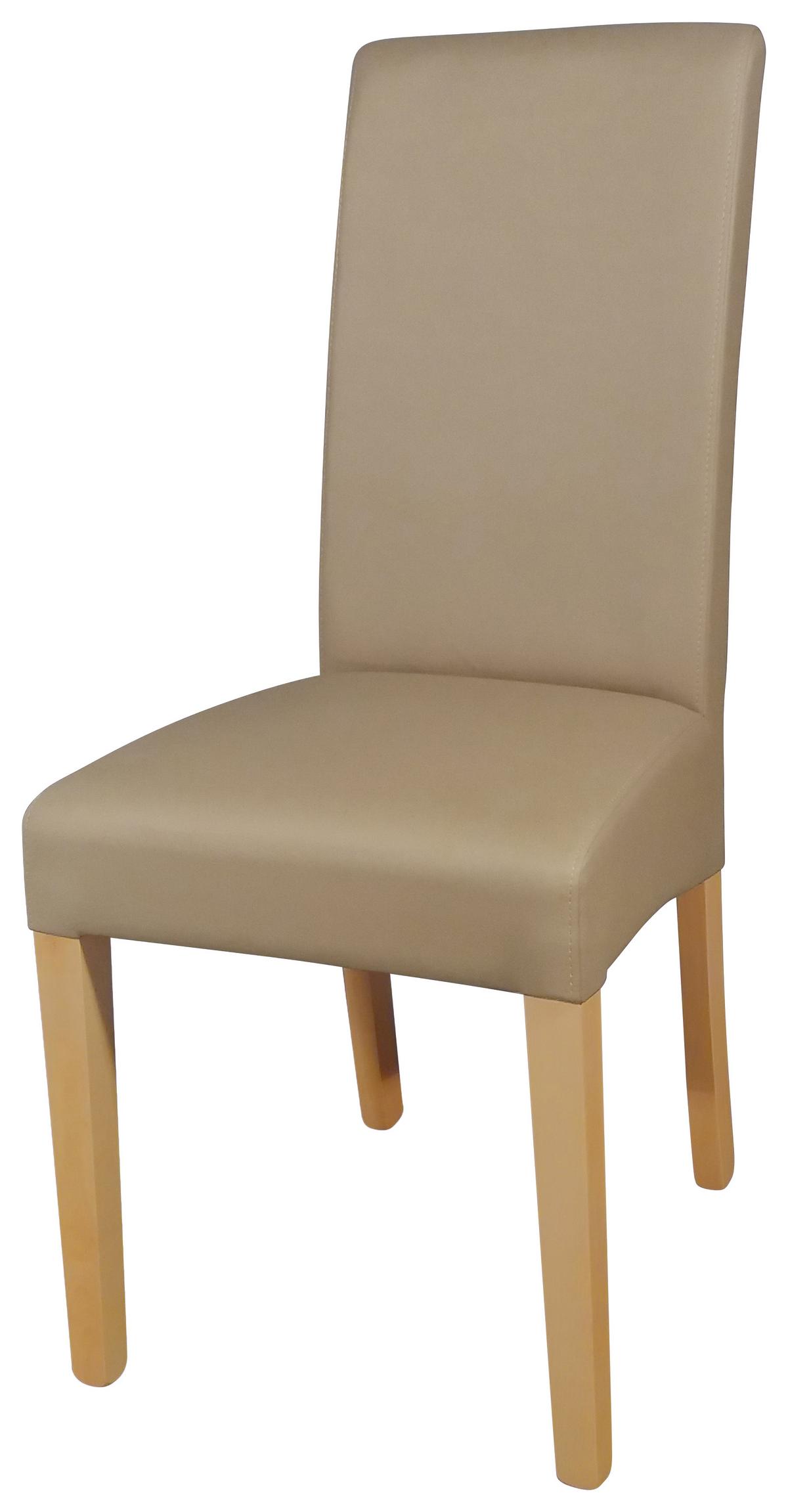 KRZESŁO PROMO - kolor naturalny/taupe, Lifestyle, tkanina/drewno (42/95/57cm) - Carryhome