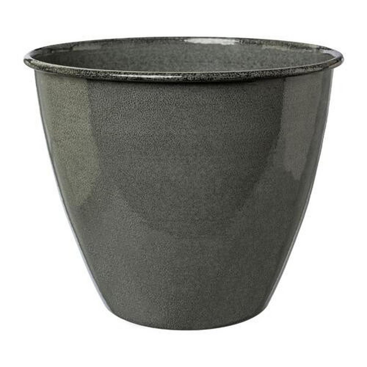 Kaspó Átm.: Kb. 26cm Talara I - szürke, Basics, fém (26cm) - Premium Living