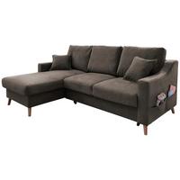 Wohnlandschaft Valentina Braun Struktur - Braun/Naturfarben, KONVENTIONELL, Holz/Textil (150/228cm) - P & B