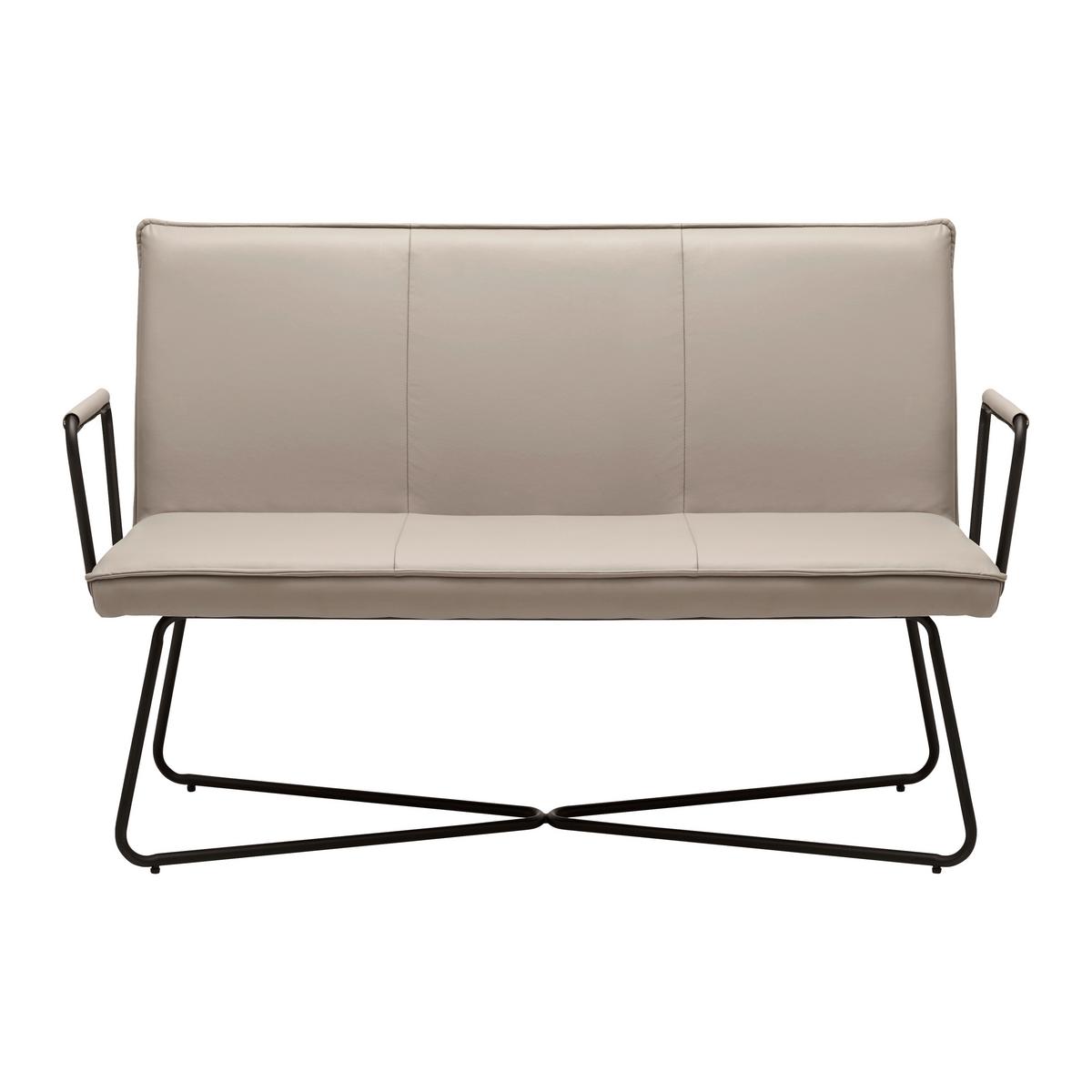 Bancă BOSCO - taupe/negru, Modern, lemn/metal (140/90/62cm) - Bessagi Home