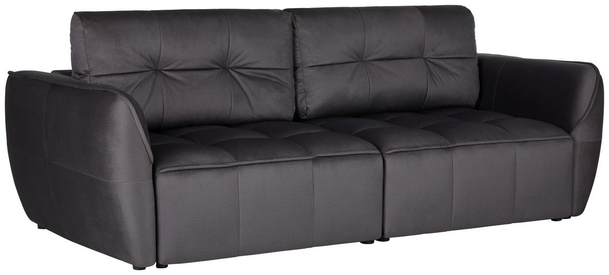 Schlafsofa in Anthrazit - Anthrazit/Schwarz, MODERN, Holz/Holzwerkstoff (243/94/125cm) - Premium Living