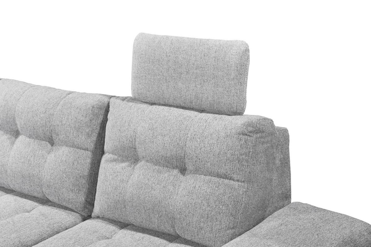 Wohnlandschaft Durban U ca. 218x324x170 cm Hellgrau - Hellgrau/Schwarz, KONVENTIONELL, Kunststoff/Textil (218/324/170cm) - MID.YOU