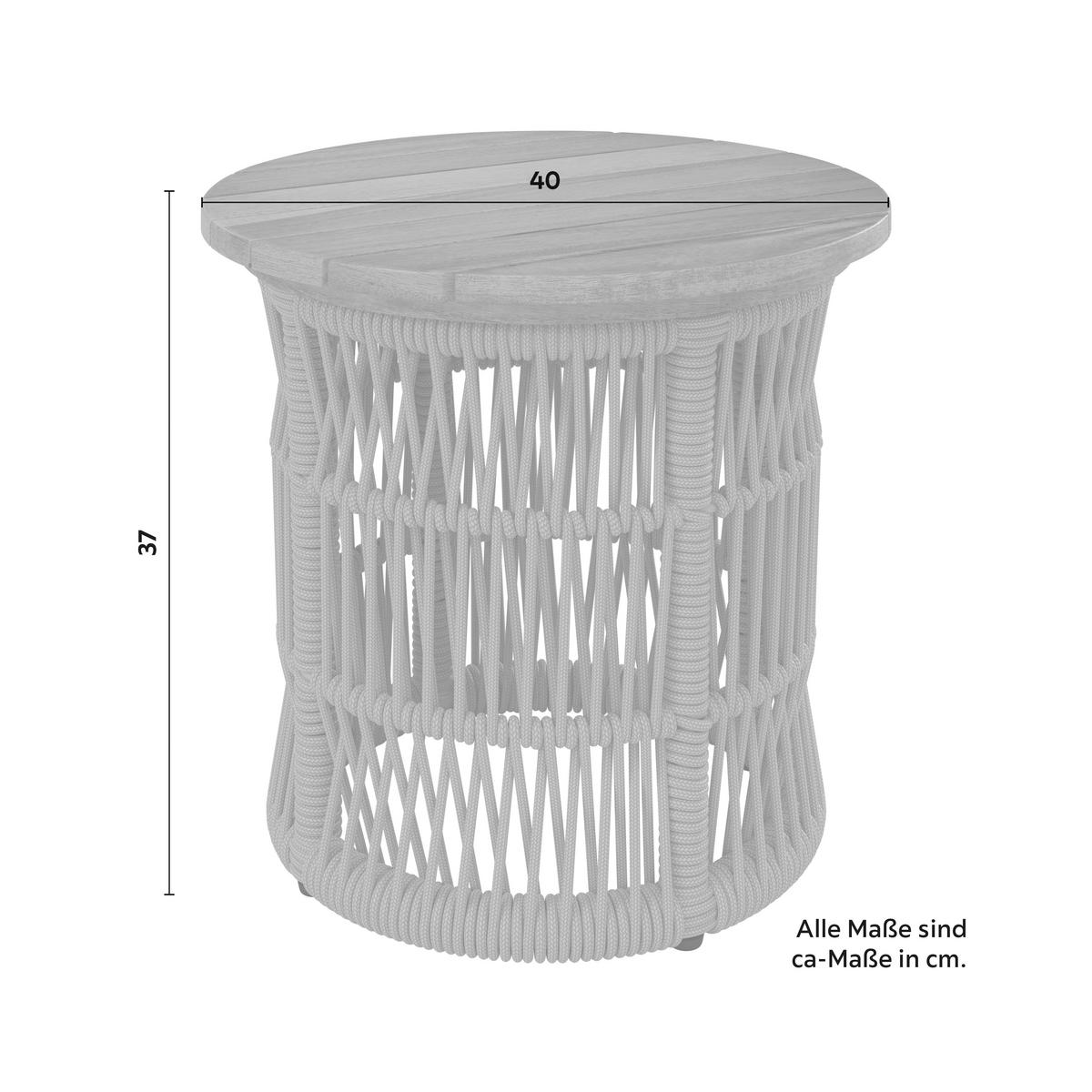 LOUNGEGARNITUR MALENE - Creme/Naturfarben, Modern, Holz/Textil (168/70,5/80cm) - Bessagi Garden