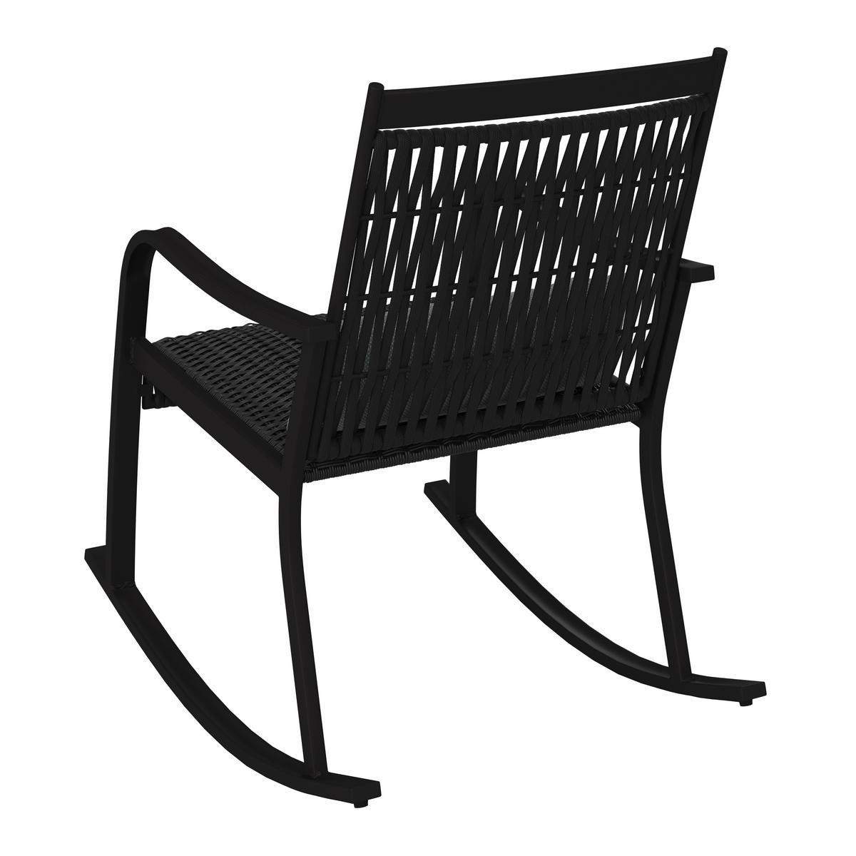Balkonset Mathilda Grün/Schw. Metall/Outdoorstoff +Abdeckung - Schwarz/Weiß, MODERN, Kunststoff/Textil - Bessagi Garden