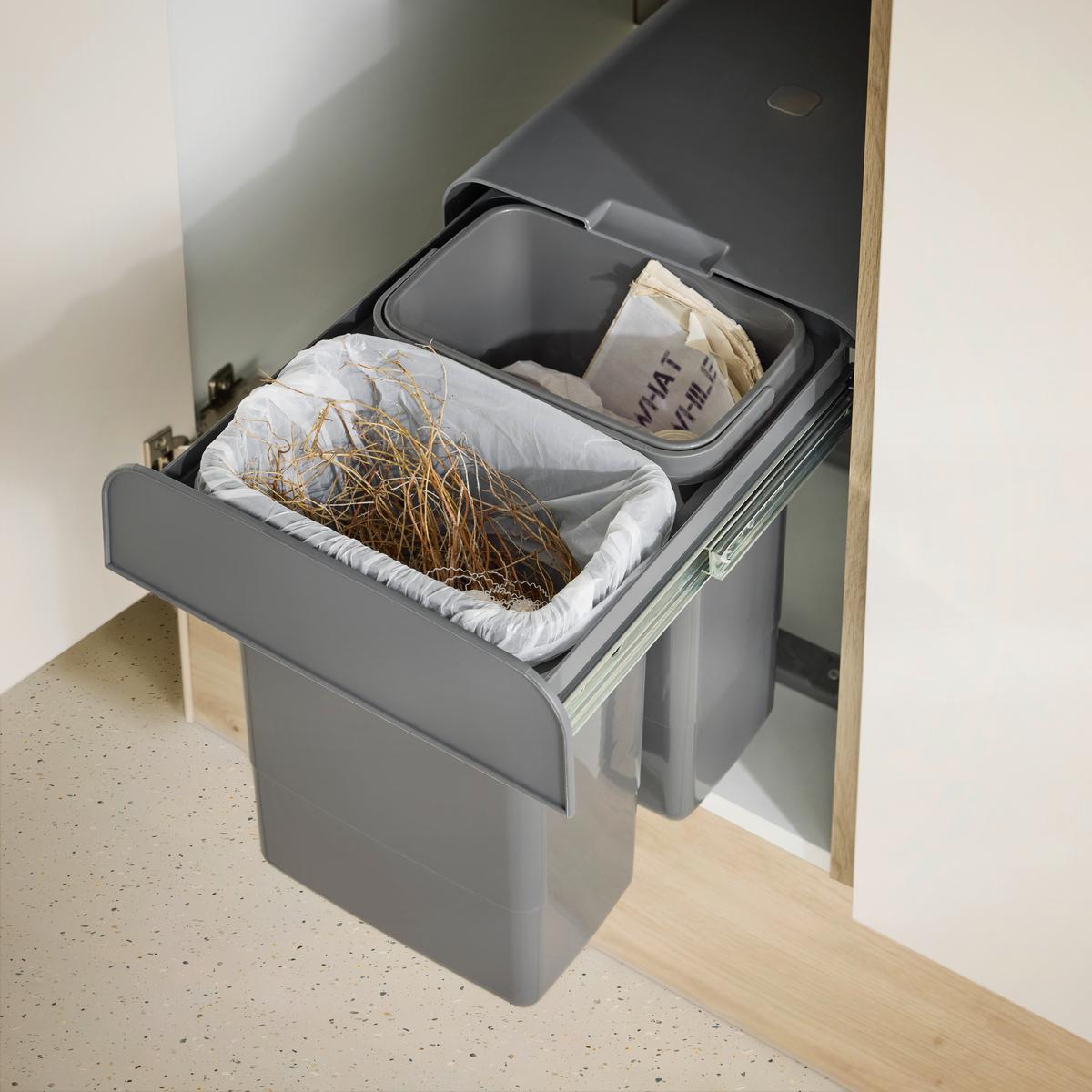 Küchenblock IP1200 o. Geräte Weiß/Eiche - Eichefarben/Schwarz, MODERN, Holzwerkstoff/Metall (310cm) - Impuls