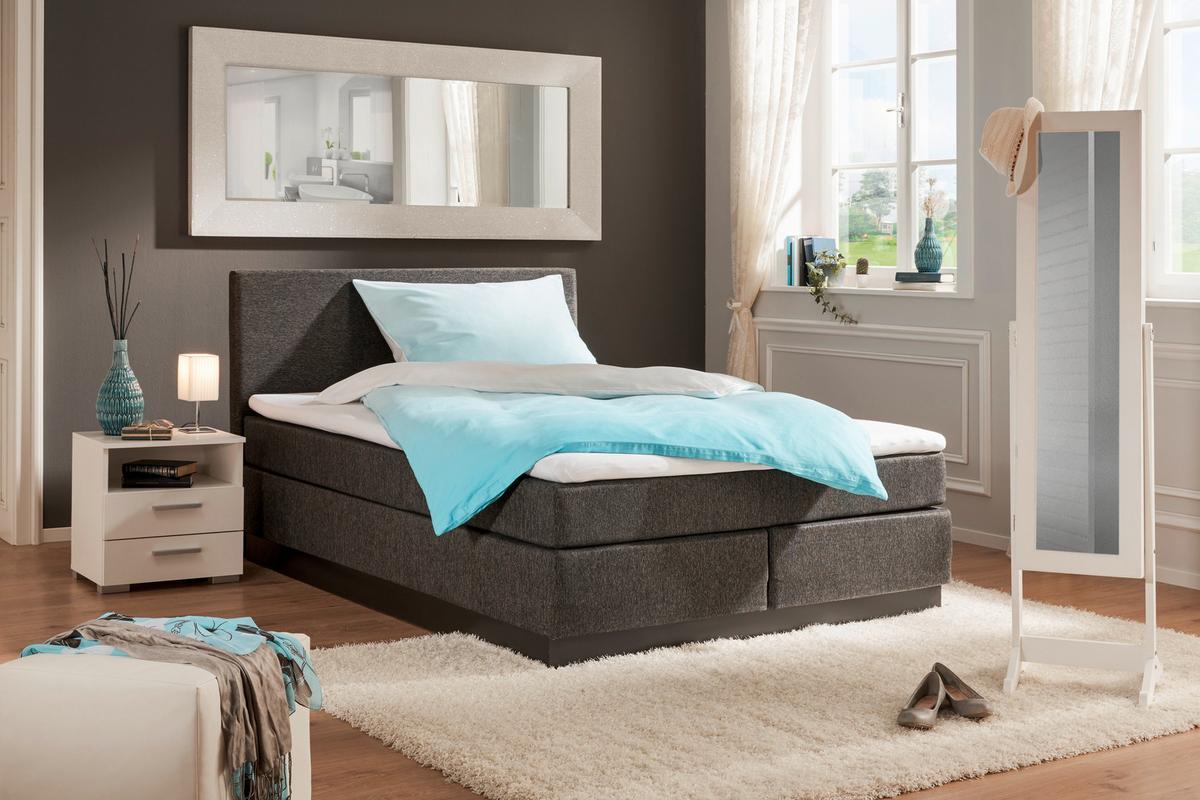 Nachtkästchen in Weiss - Weiss/Alufarben, Konventionell, Holzwerkstoff/Kunststoff (45/47/35cm) - Mömax