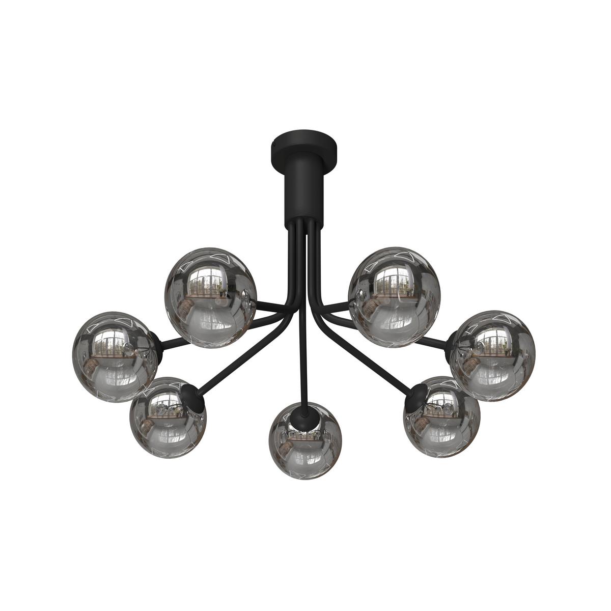 LAMPA SUFITOWA WIDNES - ciemnoszary, Design, metal/szkło (65/40cm) - Novel