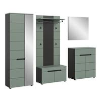 Predsoba Canu, Sivozelena, 5-Delna - siva/sivozelena, Design, leseni material (255/190/37cm) - Livetastic