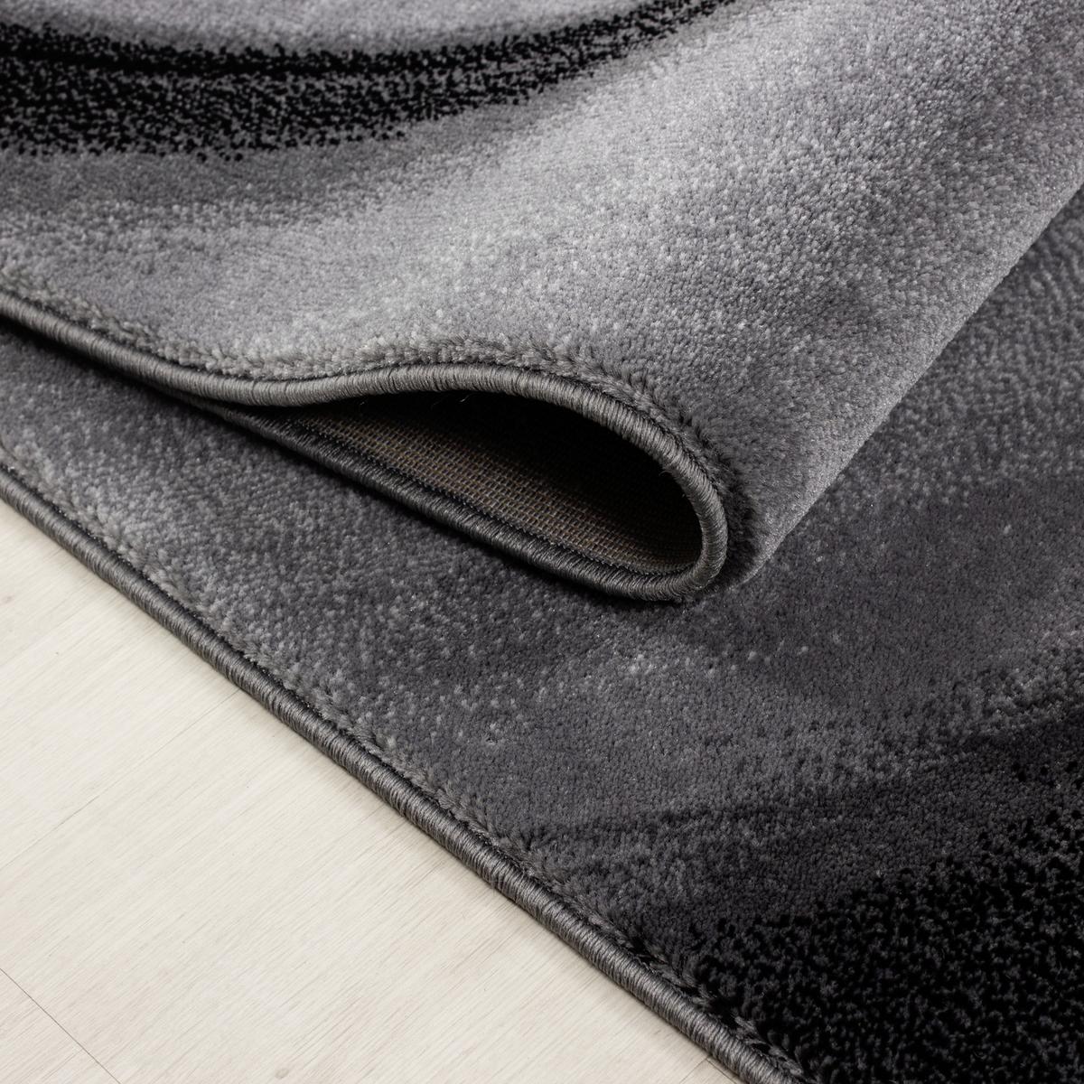Webteppich Miami Schwarz ca. 200x290cm - Schwarz, Trend, Textil (200/290cm) - Novel