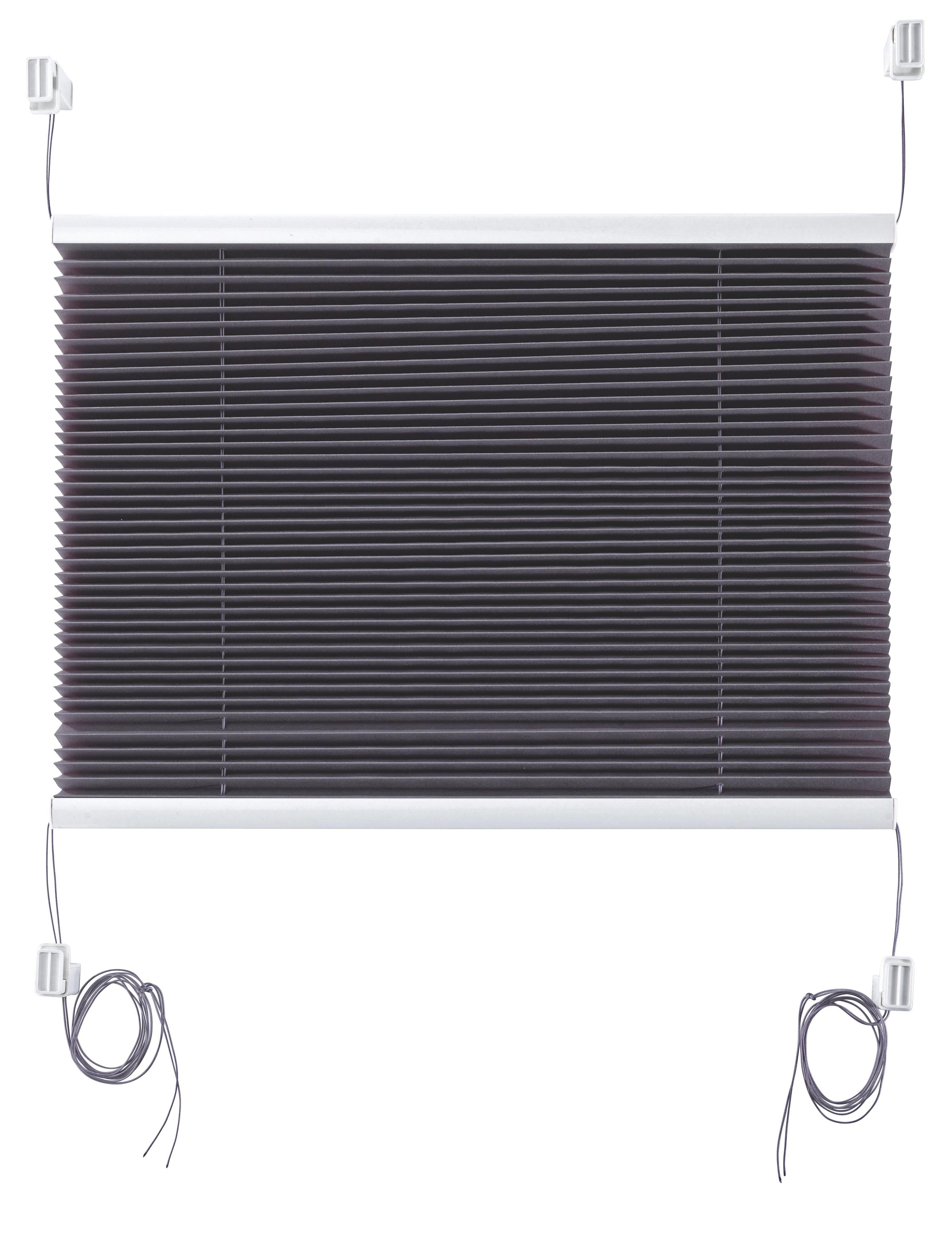 Plissee Free Verspannt, ca. 50x130cm - Anthrazit, Textil (50/130cm) - Mömax modern living