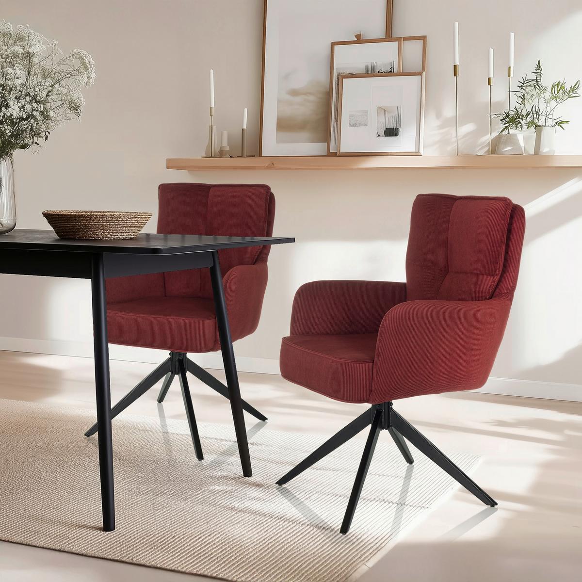 Naslanjač Tarugo, Rdeča - rdeča/črna, Moderno, kovina/tekstil (58/94/60cm) - MID.YOU