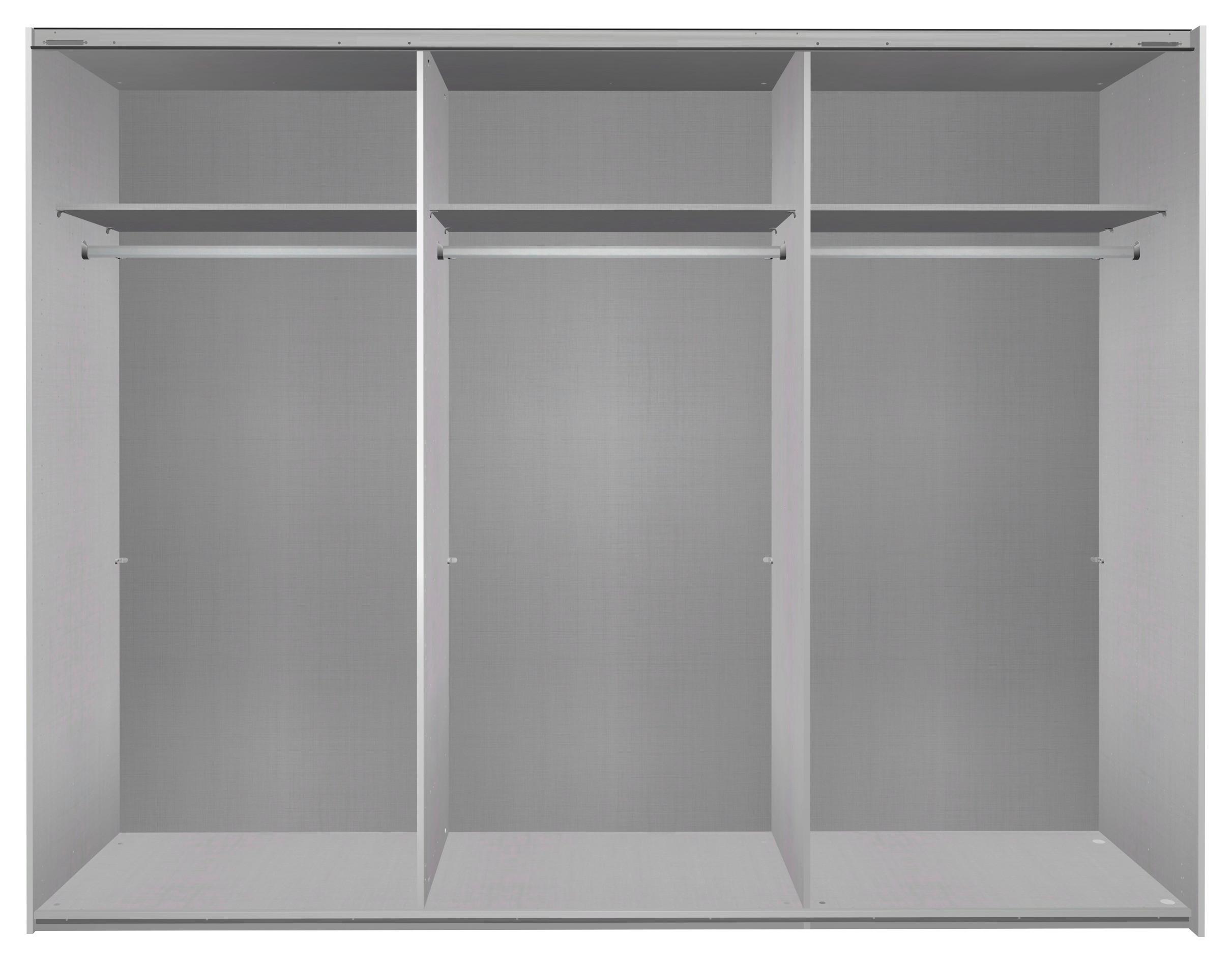 Schwebetürenschrank Katar Graphit-/Goldfarben - Goldfarben/Graphitfarben, MODERN, Glas/Holzwerkstoff (270/208/64cm) - Mömax