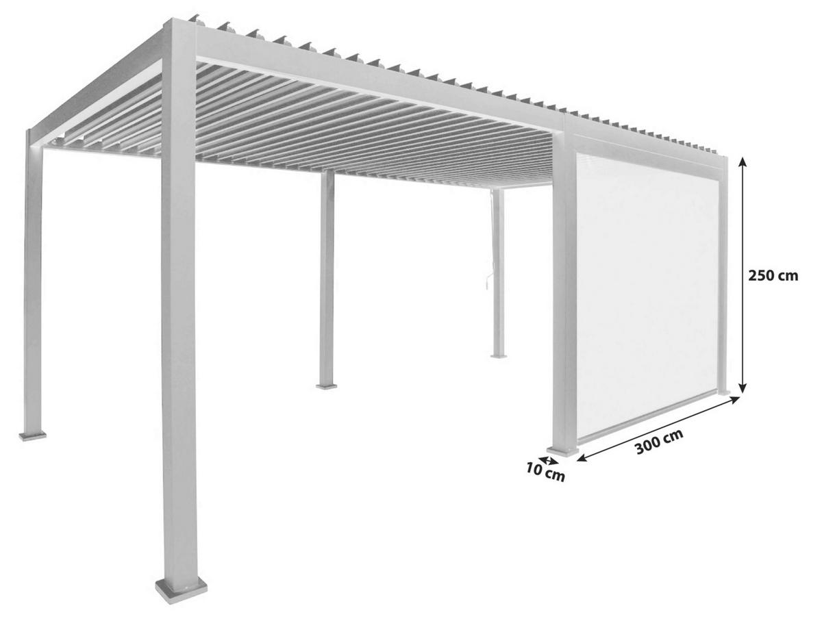 Pergola-Rollo ca. 300x250 cm Grau - Anthrazit/Grau, MODERN, Textil/Metall (300/250/10cm) - Gardenson
