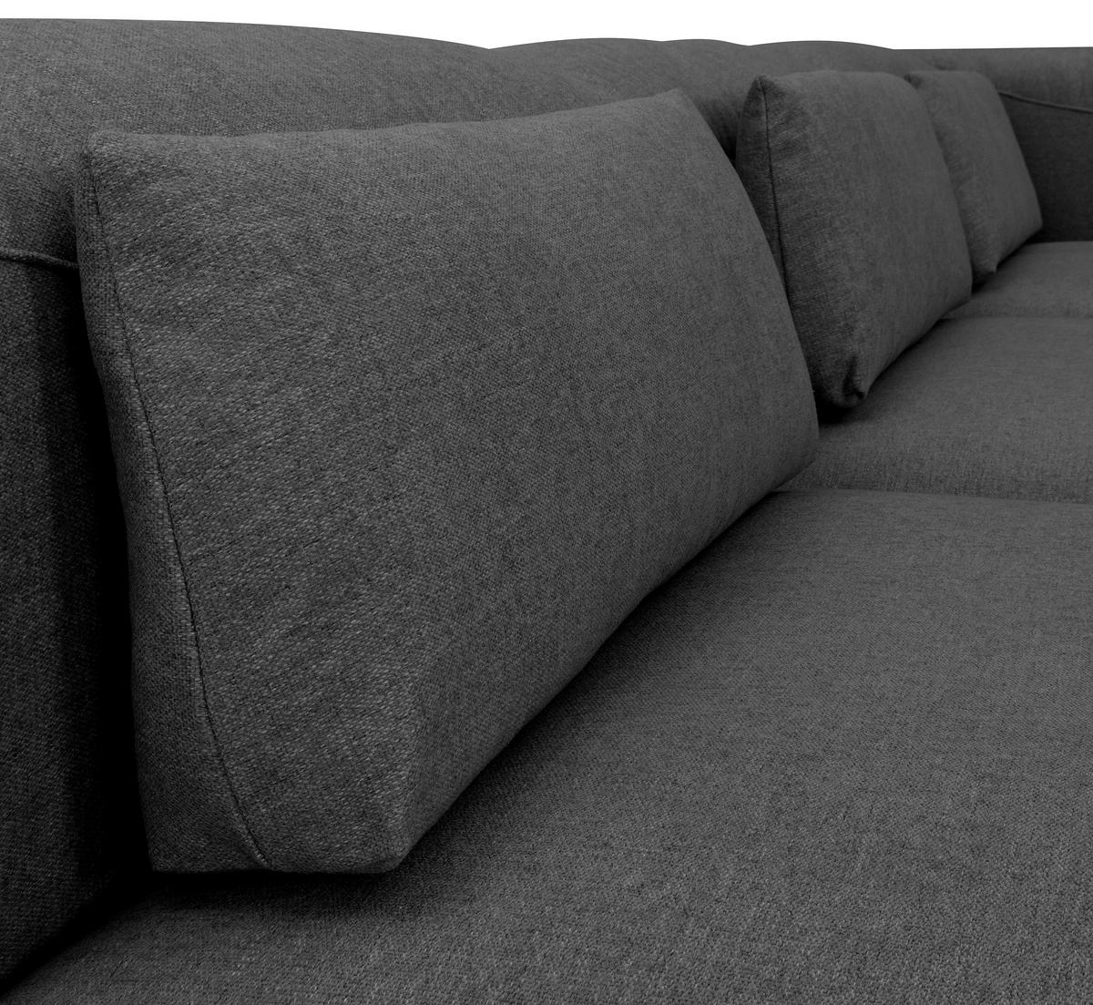 RÜCKENKISSEN LENA - Anthrazit, Design, Textil (60/25/12cm) - Max Winzer