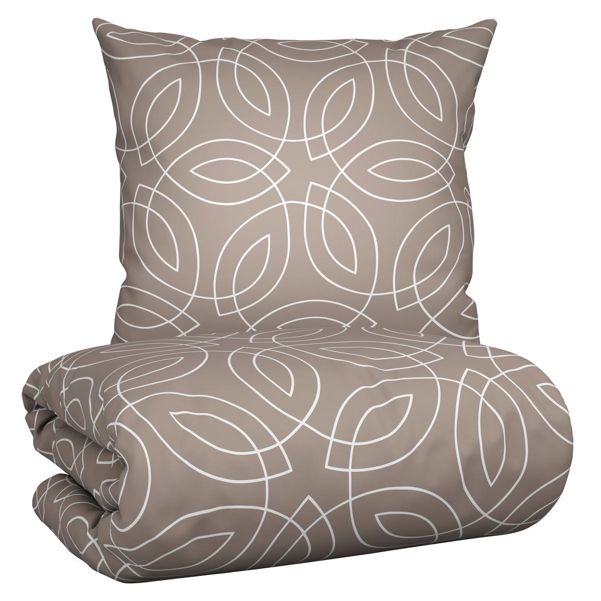 Bettwäsche Sevilla ca. 135x200cm - Beige/Petrol, MODERN, Textil - Modern Living