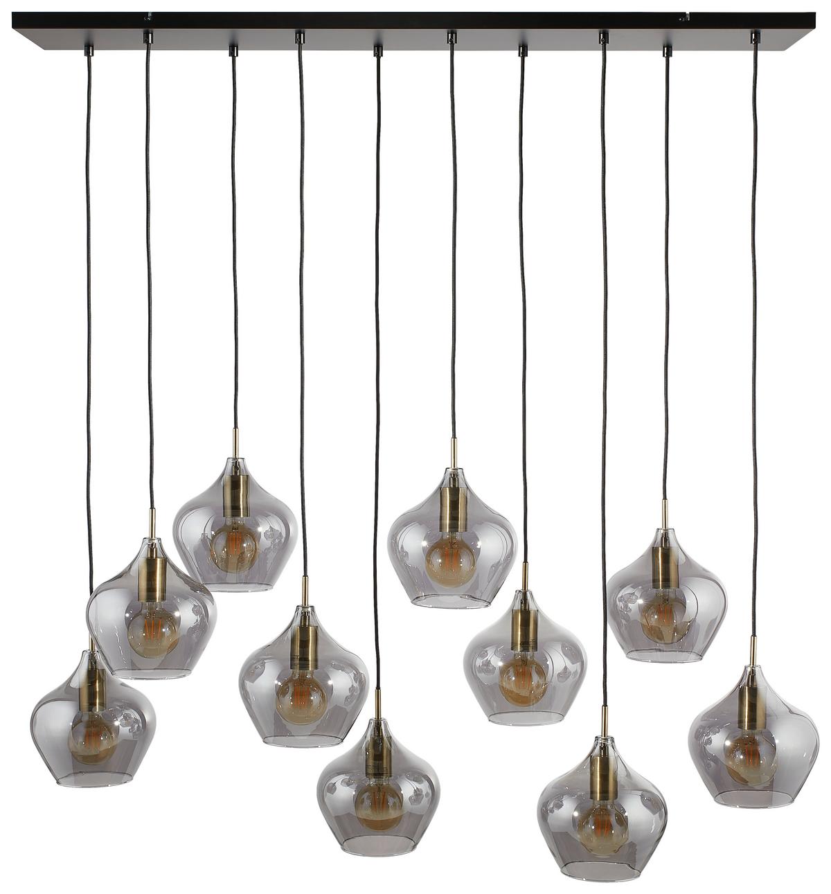 LAMPA WISZĄCA RAKEL - kolor brązu, Design, szkło (124/60/35cm) - Light & Living