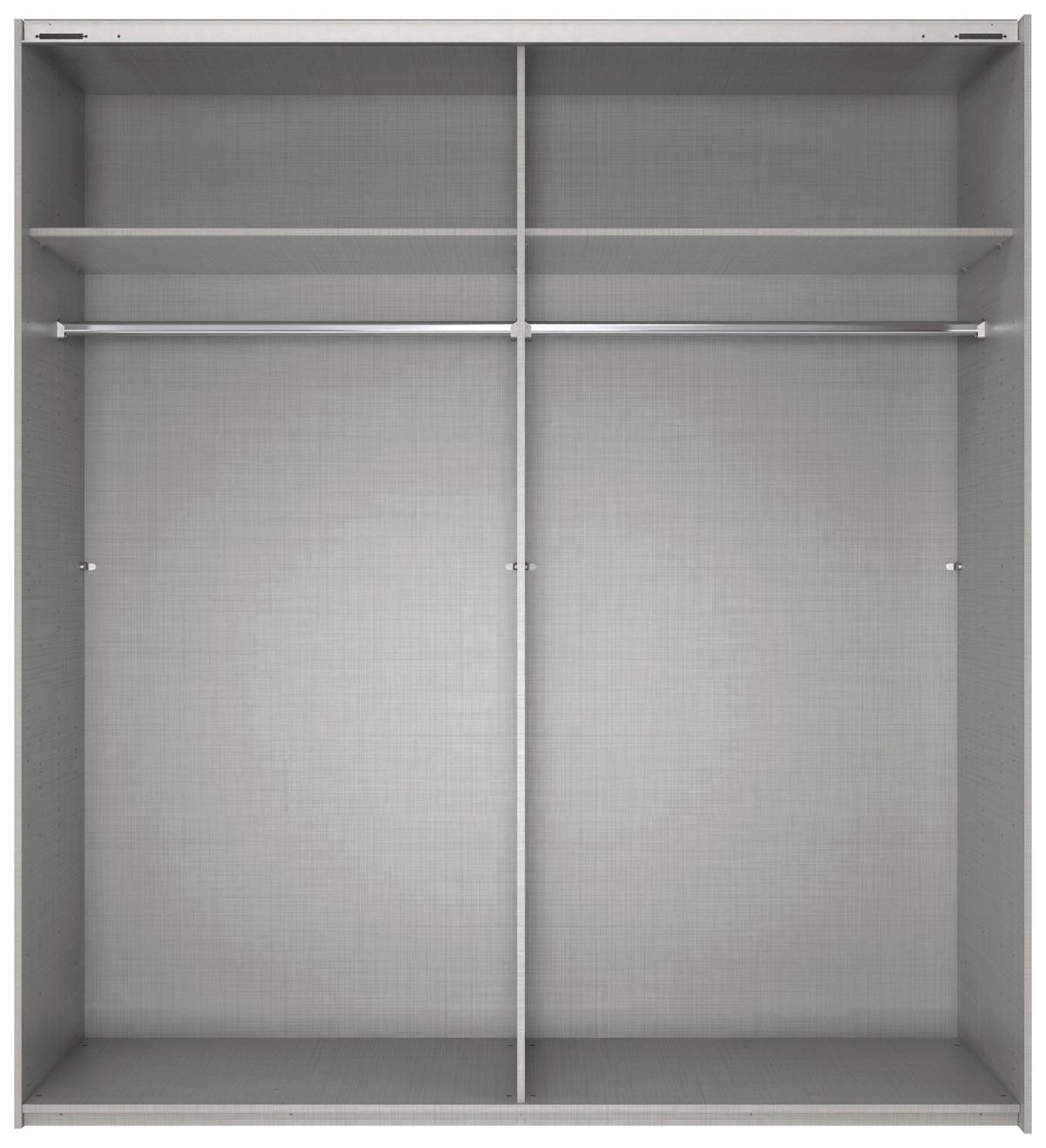 Schwebetürenschrank Katar Graphit-/Goldfarben - Goldfarben/Graphitfarben, MODERN, Glas/Holzwerkstoff (225/208/64cm) - Mömax