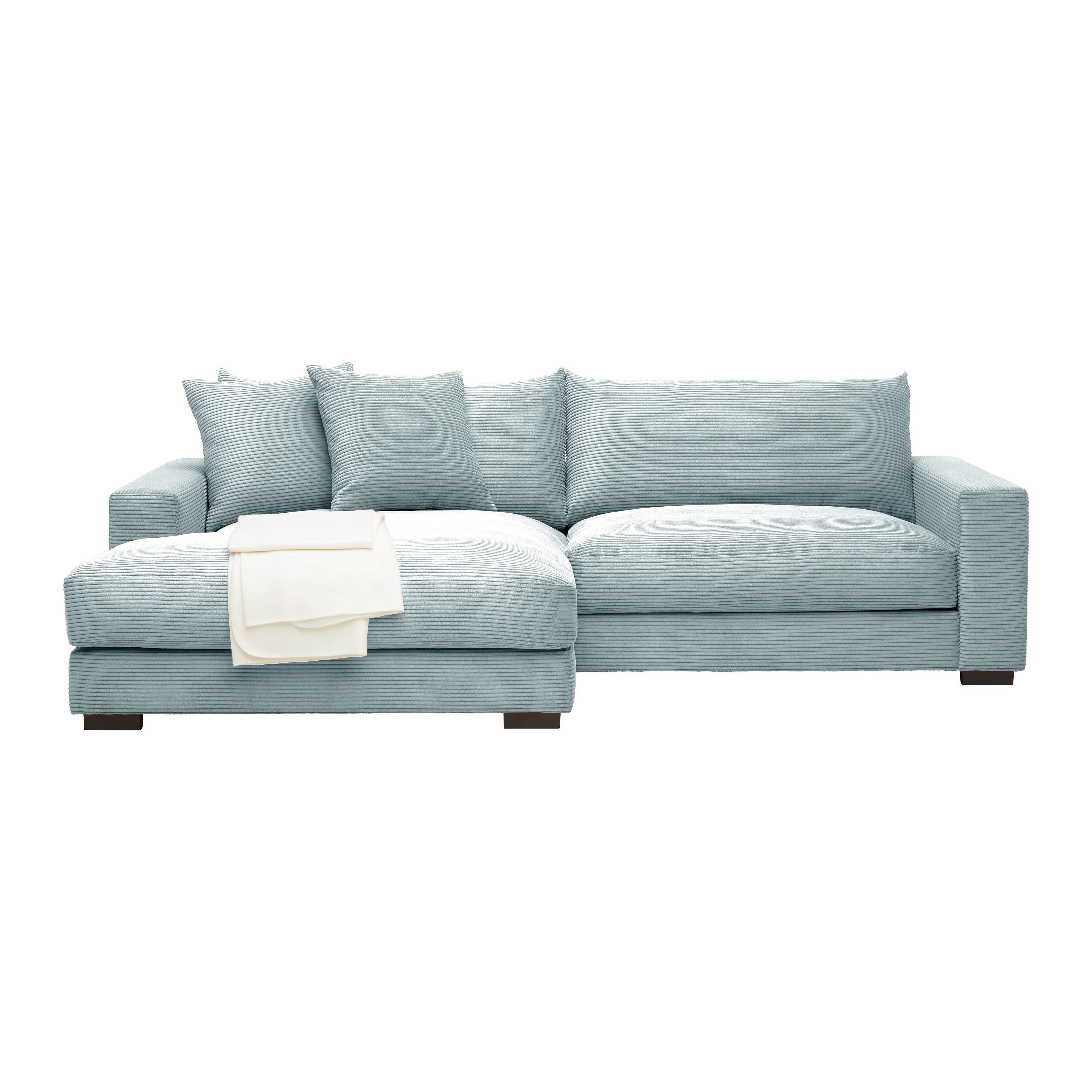 Ecksofa In Türkis - Salbeigrün, Modern, Textil (180/265cm) - Mömax