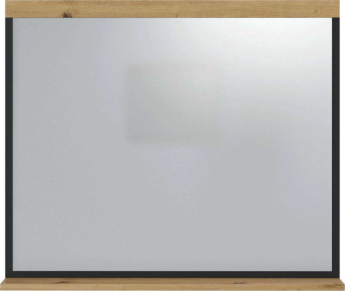 Ogledalo Pepe - hrast Artisan/antracit, Trend, staklo/drvni materijal (85/77,2/12cm) - Modern Living