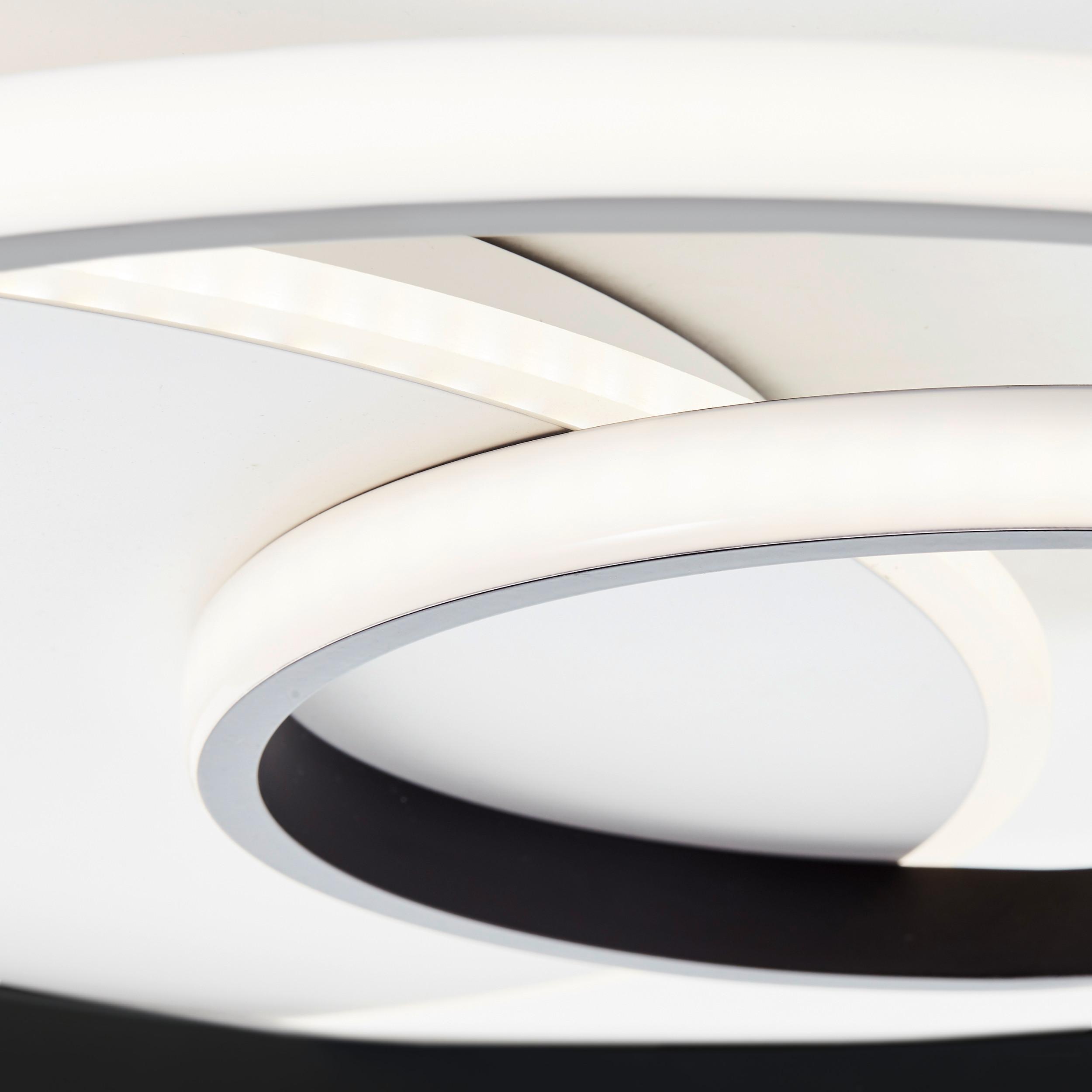 LED-Deckenleuchte Quon Schwarz/Weiß max. 36 Watt - Schwarz/Weiß, Design, Kunststoff/Metall (50,8/5,6cm) - Brilliant