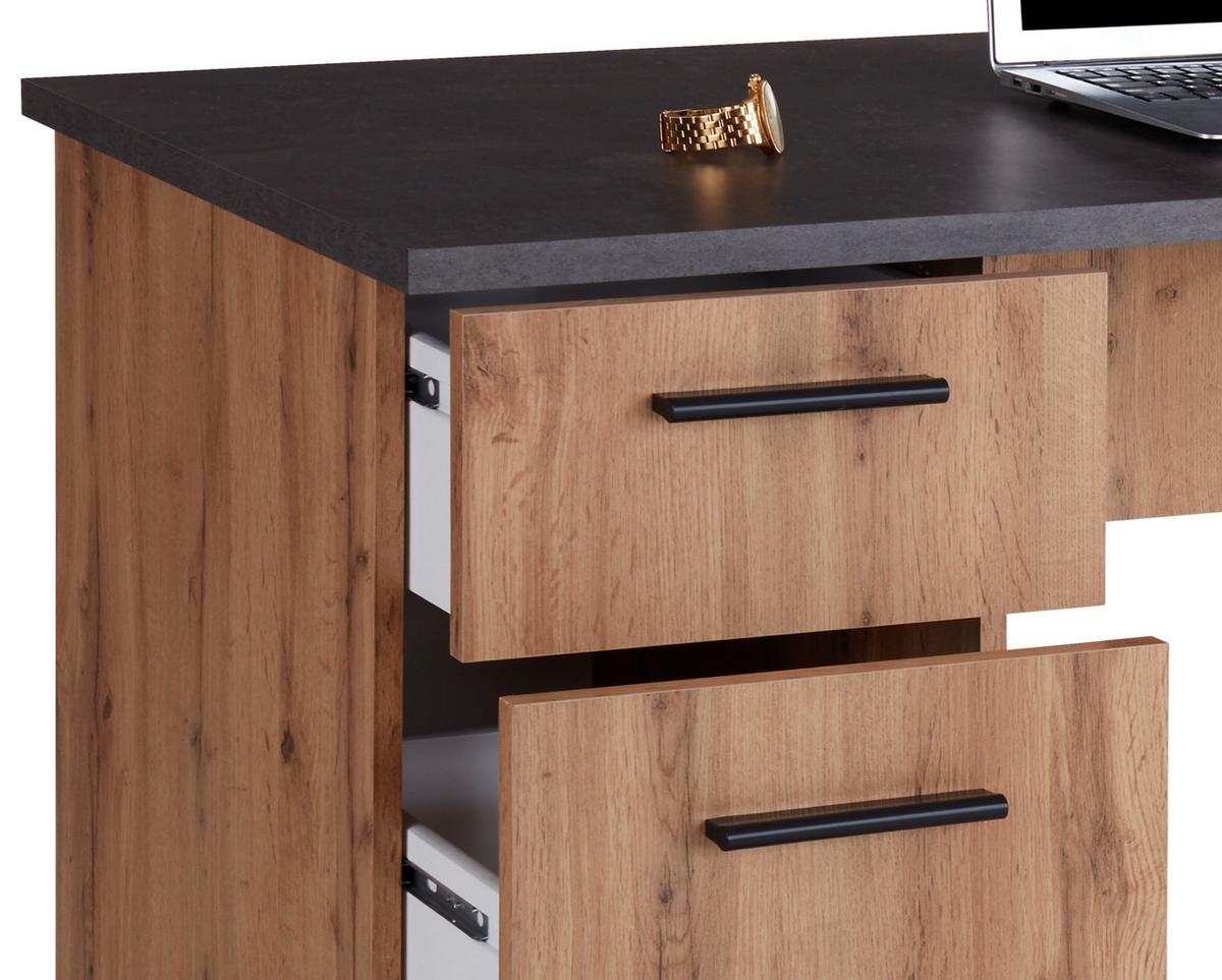 Masă de birou MX 143 - culoare lemn stejar, Modern, material pe bază de lemn (138/76/60cm) - Modern Living