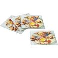 Schneidebrett Lenny 4er-set aus Glas - Glas (22/22/0,4cm) - MÖMAX modern living