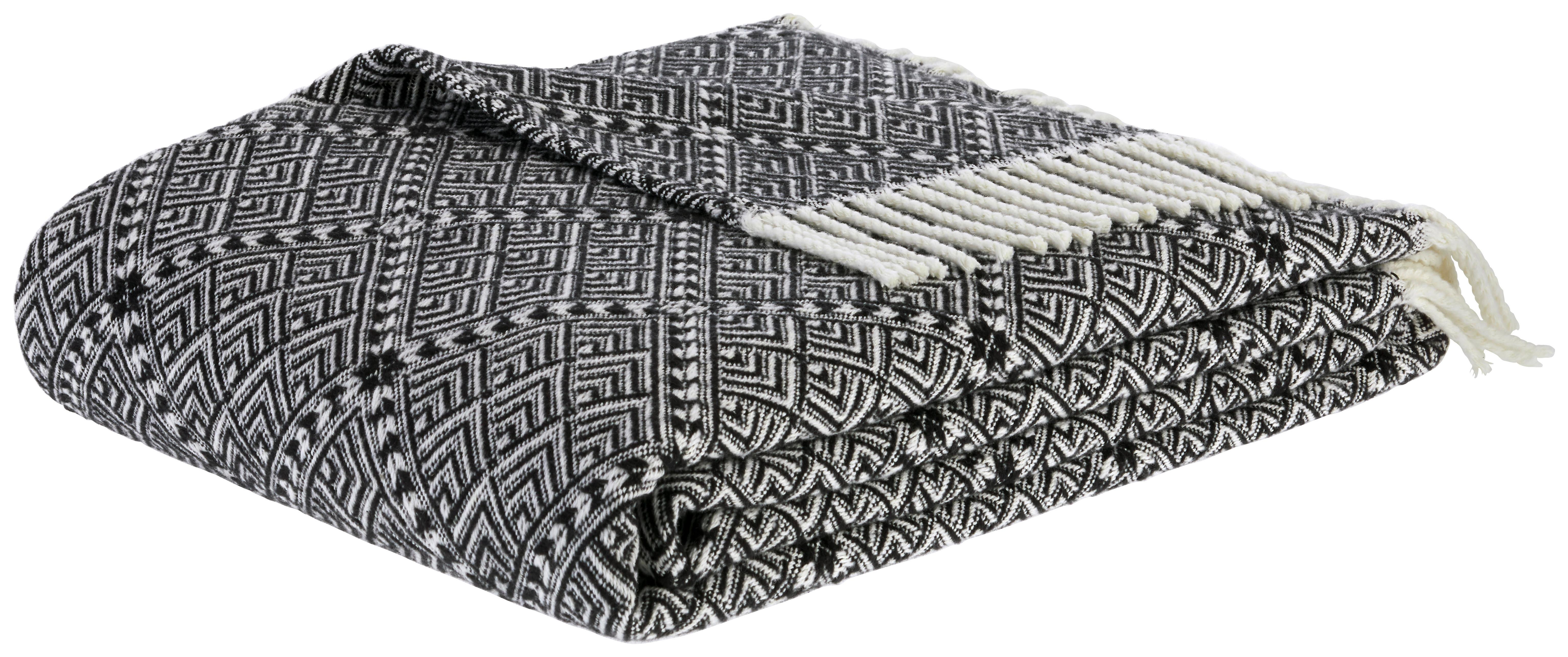 Pătură Samira - culoare natur/negru, Lifestyle (130/170cm) - Modern Living