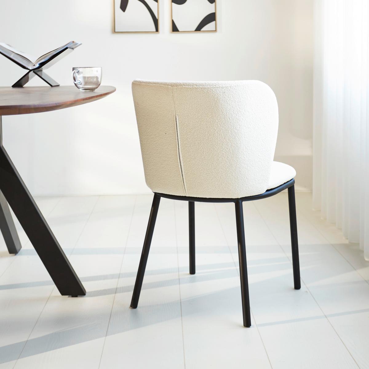 Stuhl-Set Bourges Weiß - Schwarz/Weiß, MODERN, Textil/Metall (52/80/44cm) - MID.YOU