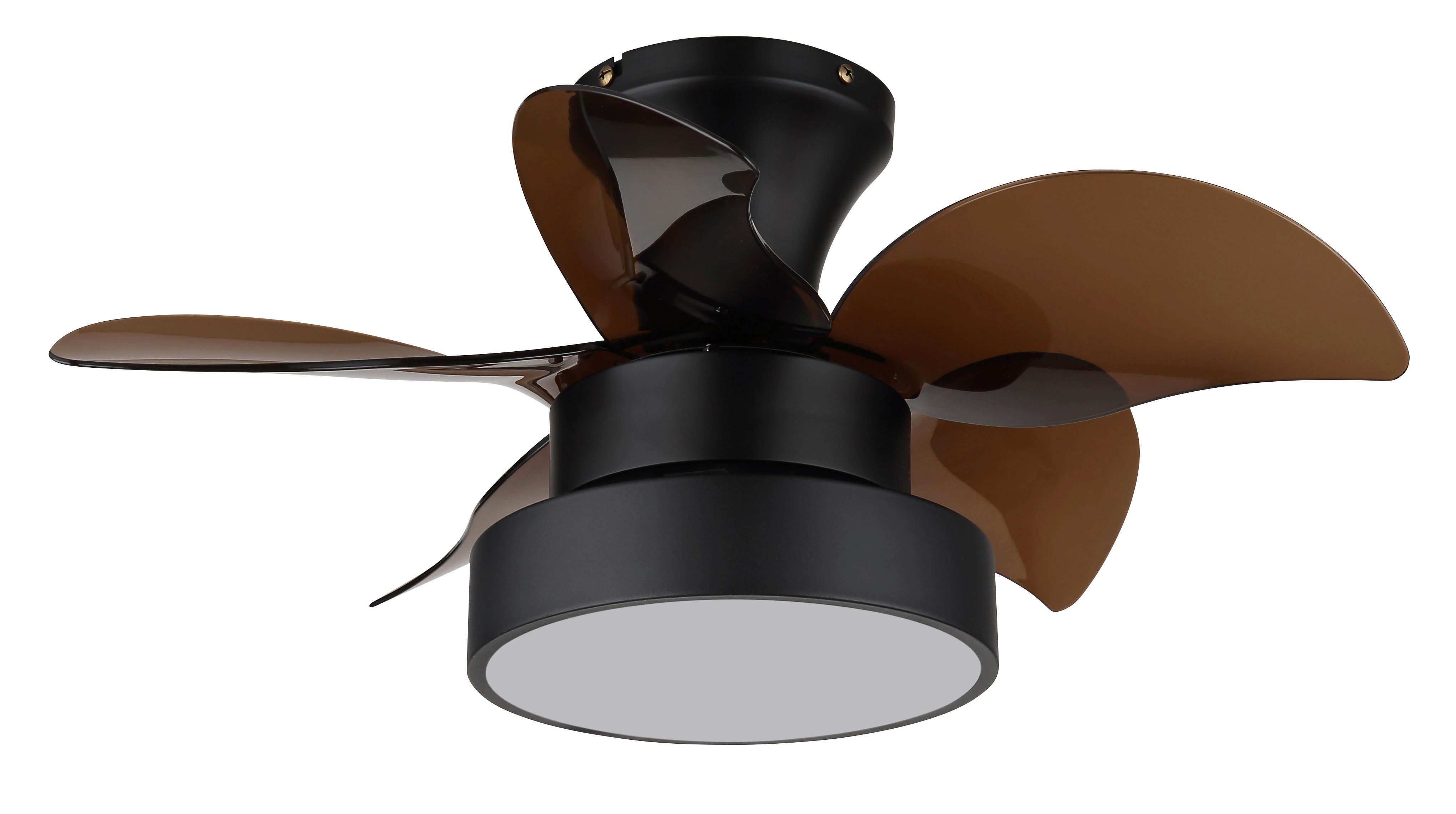 DECKENVENTILATOR 03670  KARI - Opal/Schwarz, Konventionell, Kunststoff/Metall (58/27cm) - Globo