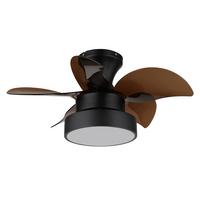 DECKENVENTILATOR 03670  KARI - Opal/Schwarz, Konventionell, Kunststoff/Metall (58/27cm) - Globo