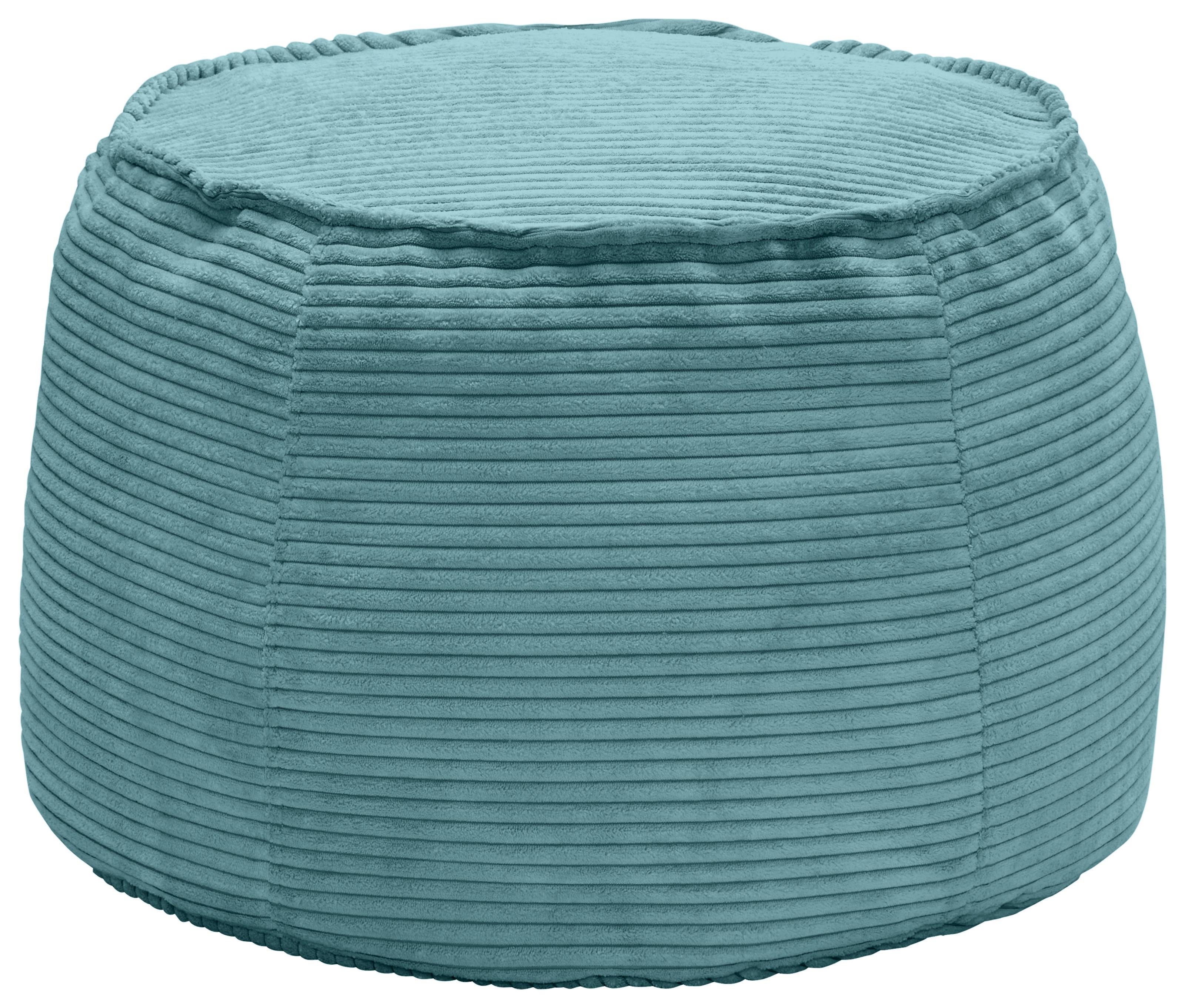 Hocker Lucylla Petrol - Petrol, MODERN, Textil (60/60/38cm) - Mömax