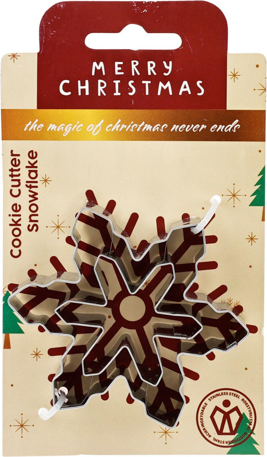 Sütikiszúró Snowflake - fém (9/9/2cm)