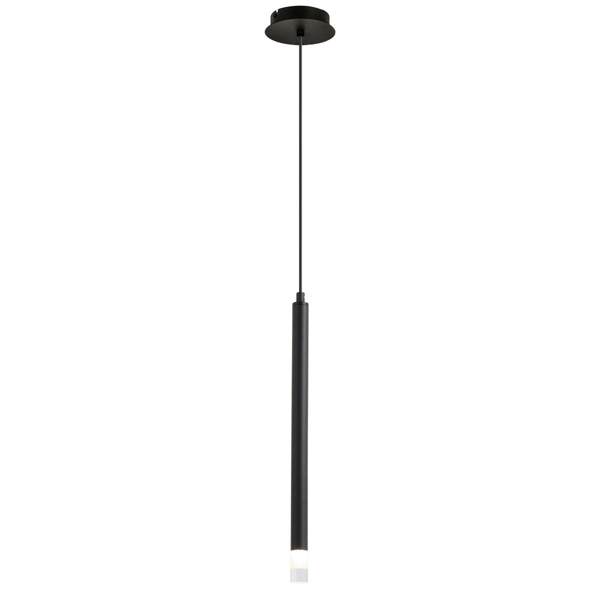 Hängeleuchte Simpl Klar/Schwarz max. 4 Watt - Klar/Schwarz, MODERN, Kunststoff/Metall (12cm) - Mömax