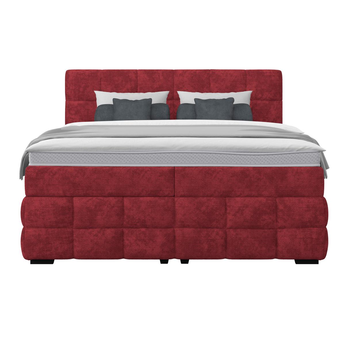 PAT BOX VEGA - verde/roșu burgund, Trend, lemn/textil (160/200cm) - Modern Living