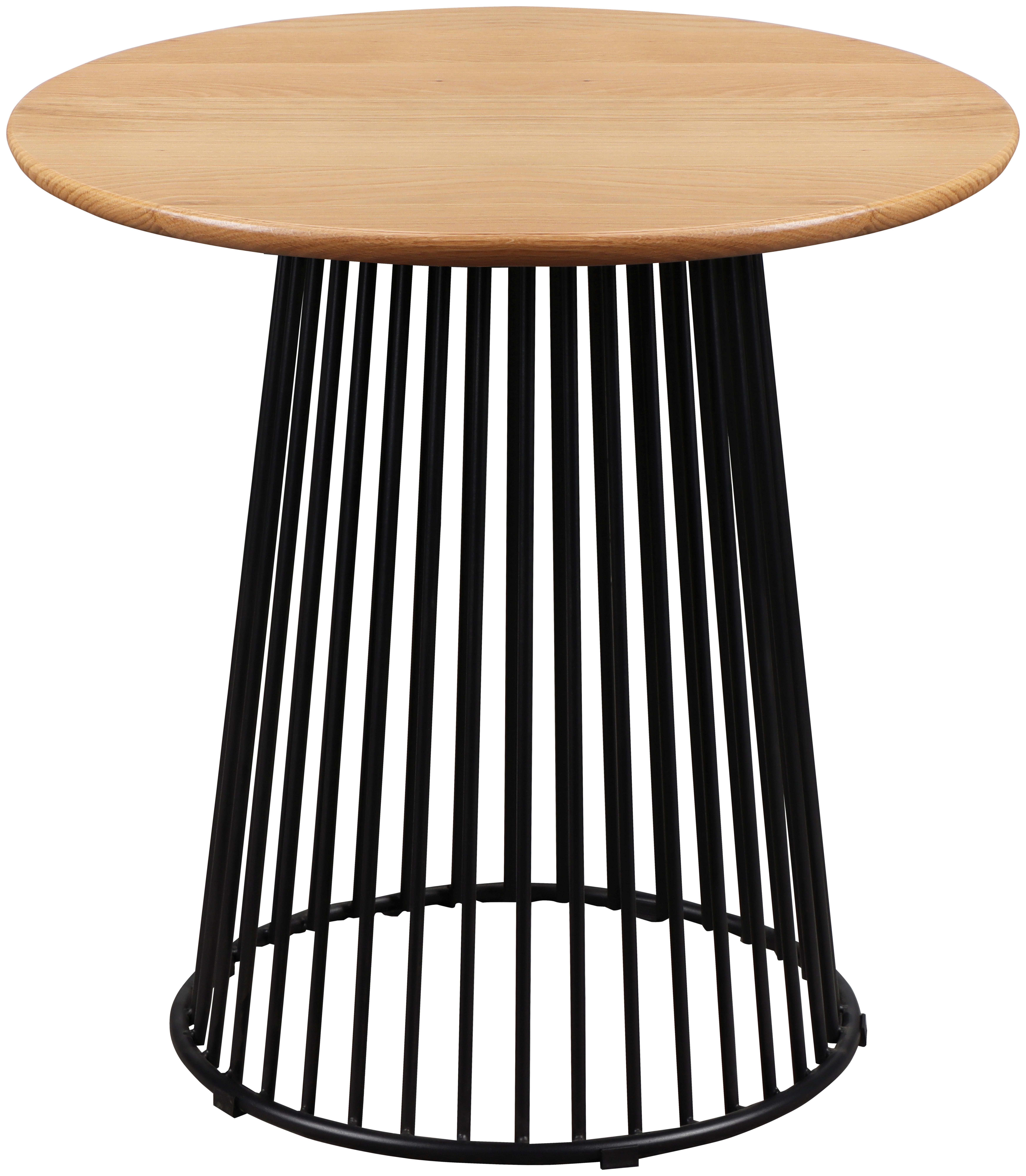 Couchtisch Nica Schwarz/Eichefarben - Eichefarben/Schwarz, MODERN, Holz/Metall (55/55/55cm) - Mömax