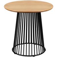 Klubska Miza Nica - črna/barve hrasta, Moderno, kovina/les (55/55/55cm) - Mömax